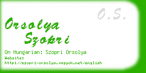 orsolya szopri business card